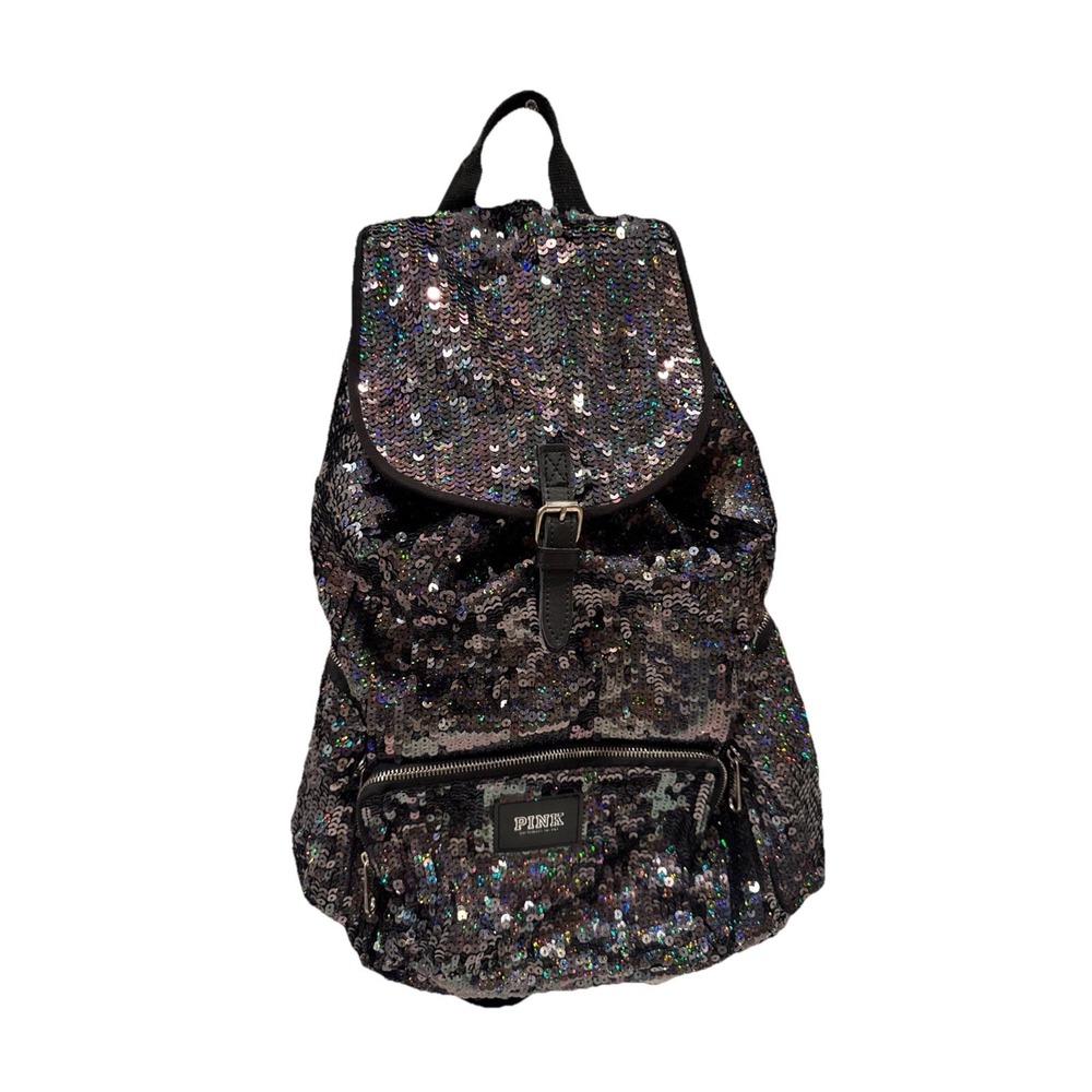 Victoria's Secret Black Sequin Backpack